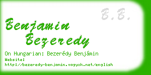 benjamin bezeredy business card